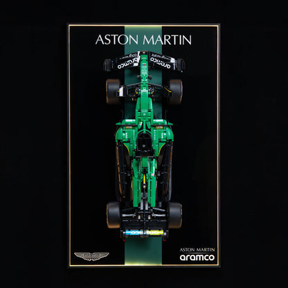LEGO Technic F1 42240 Aston Martin AMR25 Wall Display Frame And LEGO Set