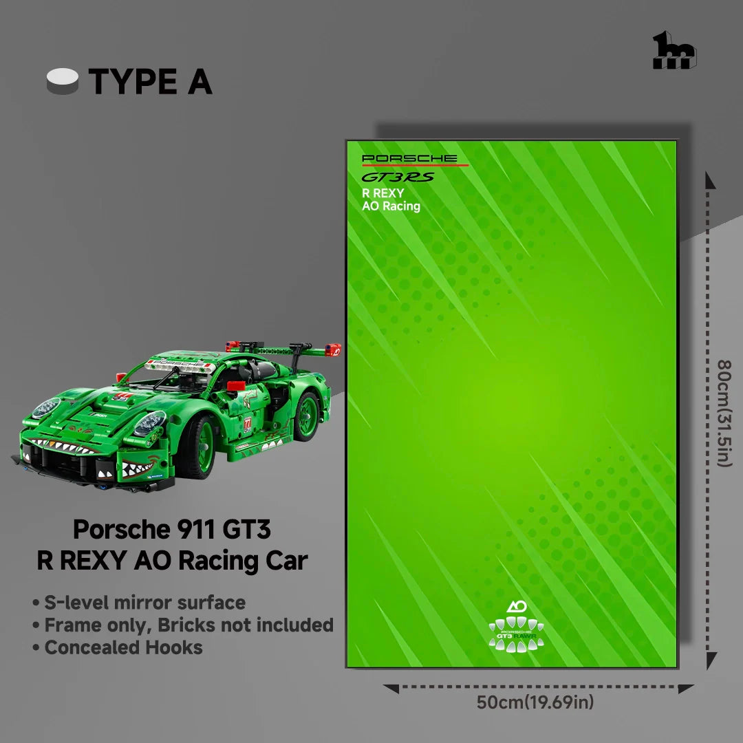 Car Display Frame For LEGO® 42224 Porsche 911 GT3 R REXY AO Racing Car