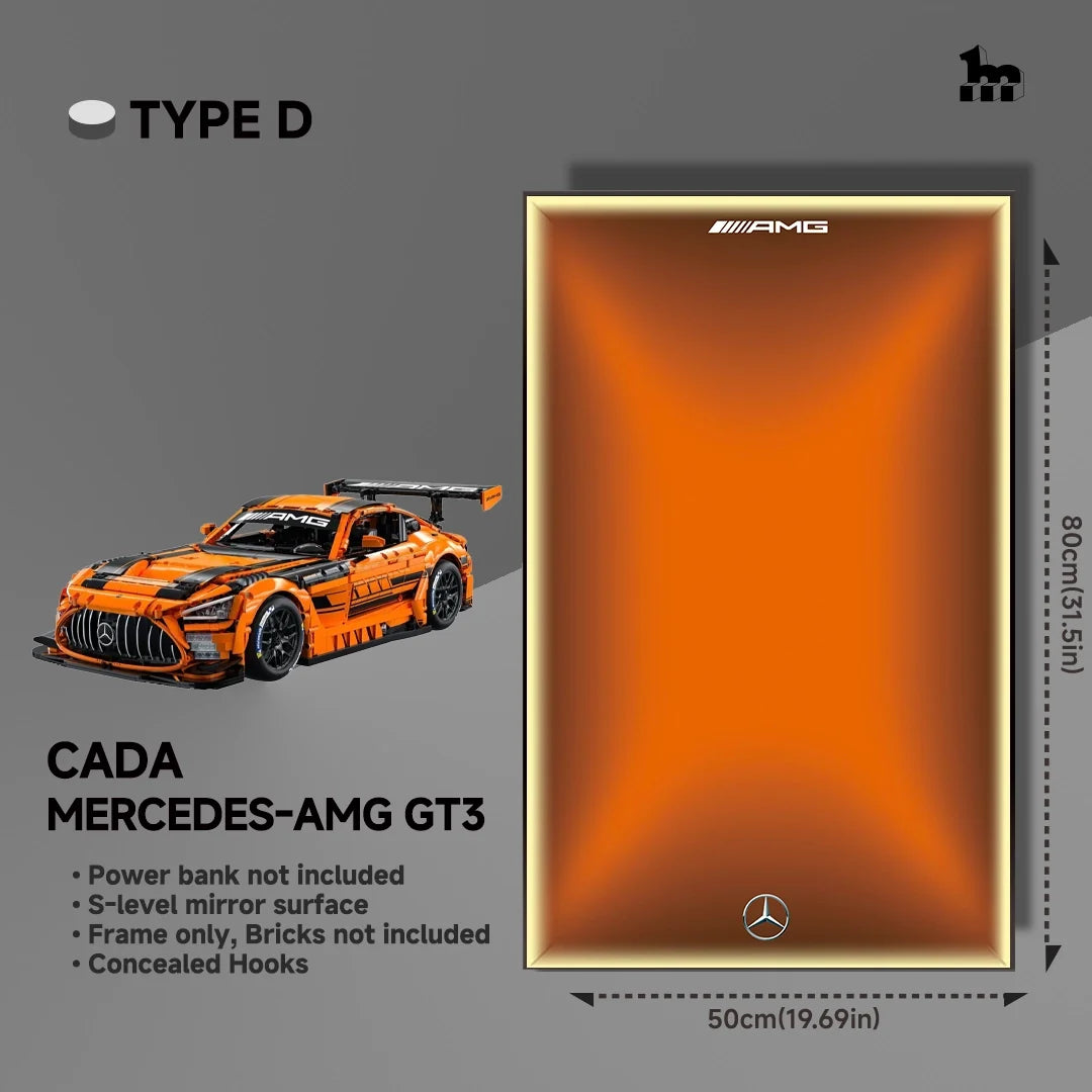 CaDA Mercedes-AMG GT3 Car Display Wall Frame And LEGO Set