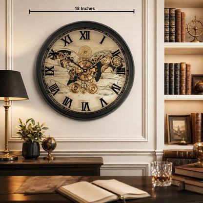 Moment Maker Luxury Designer Wall Clock With Moving Gear Mechanism Buy Wall Clock Online - Medium (Steel Body)