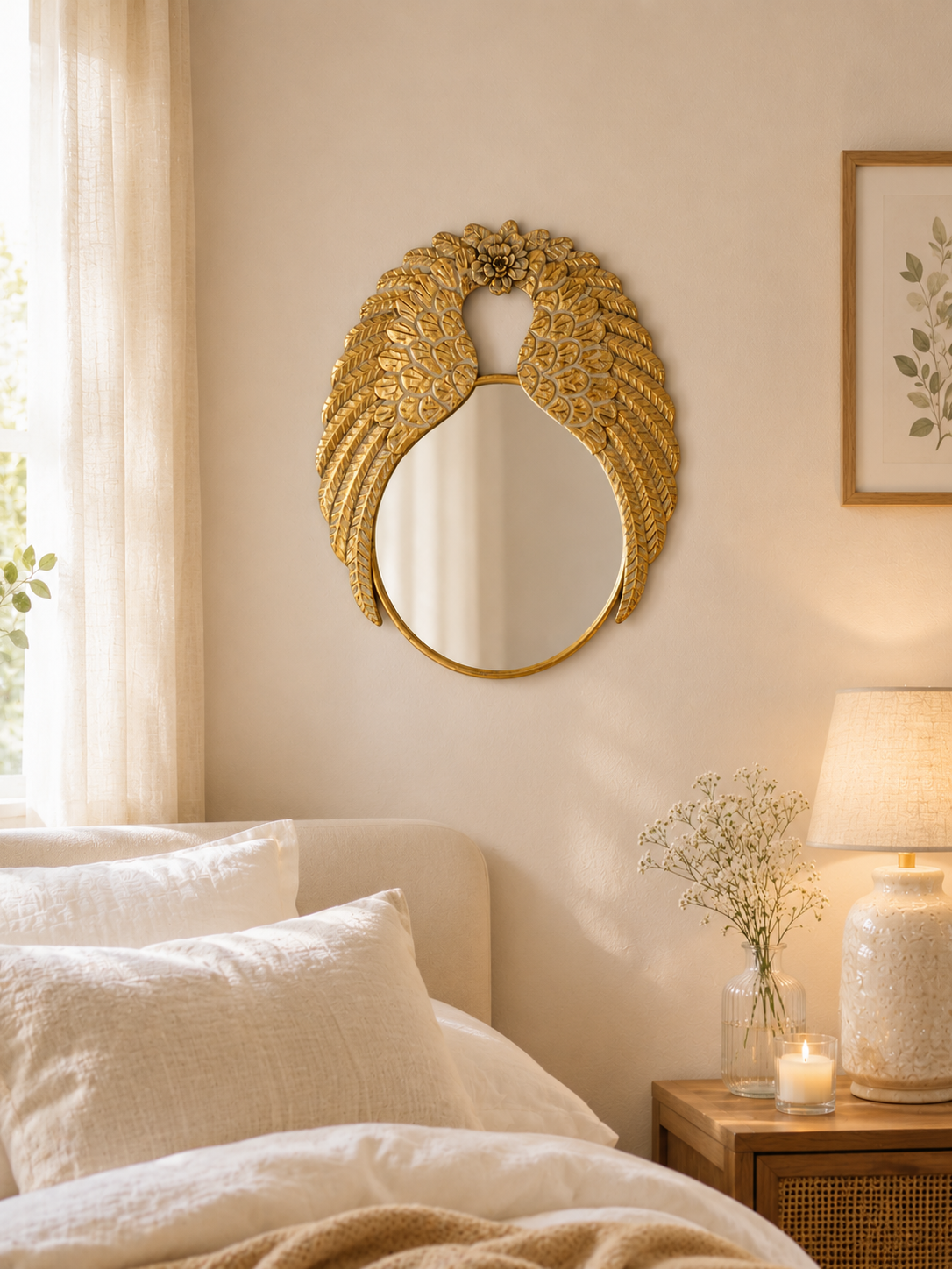 Regal Wings Accent Wall Mirror