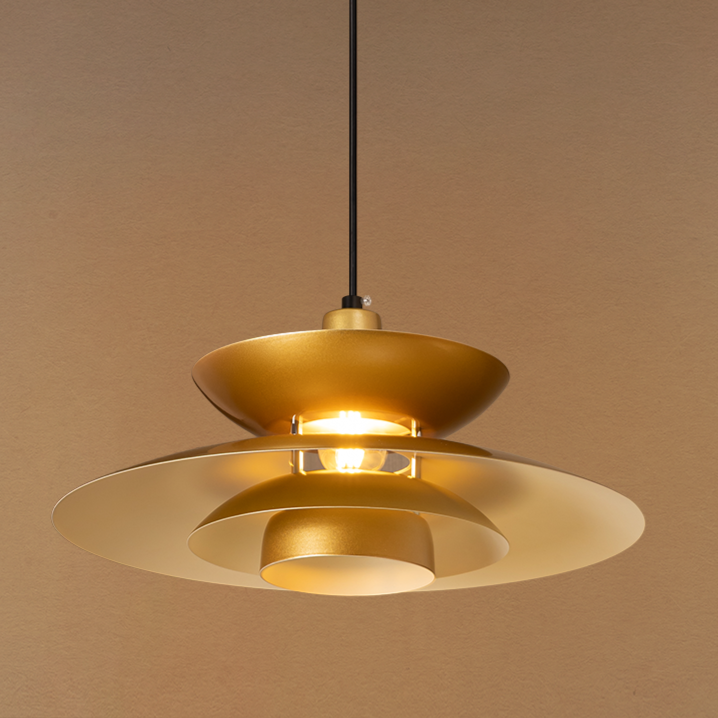 Floating Shade UFO Ceiling Light For Home - Gold