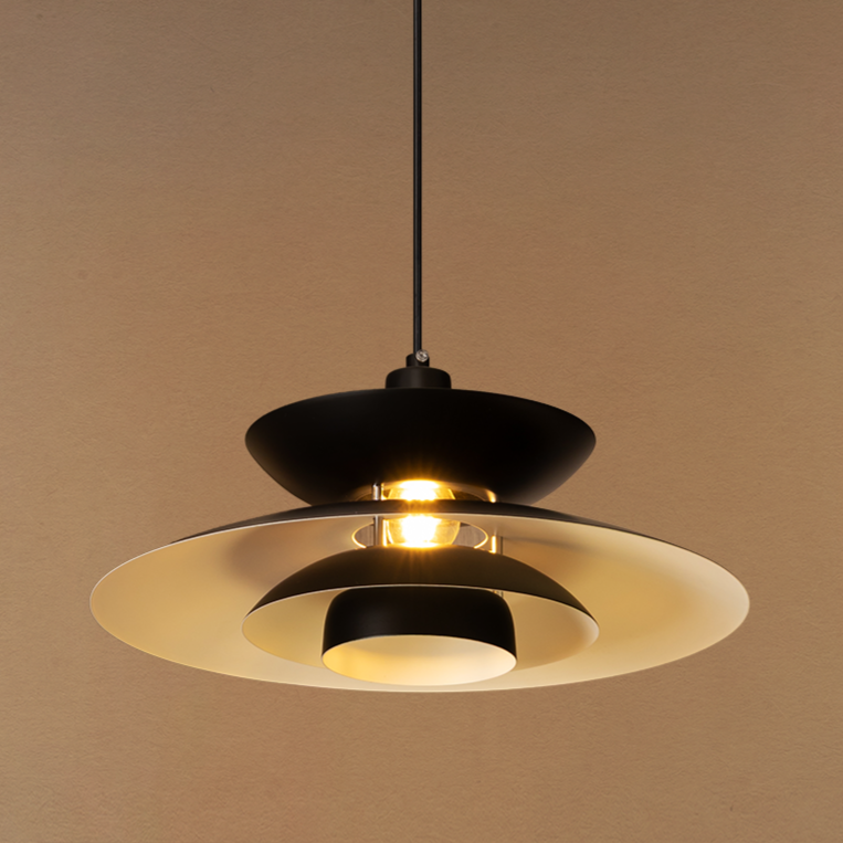 Floating Shade UFO Ceiling Light For Home - Black