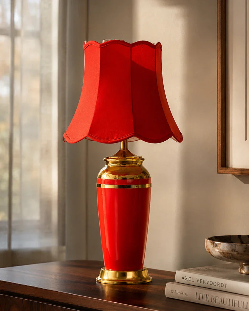 Crimson Radiance Table Lamp