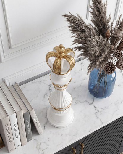 Imperial Crown Decorative Chess King - White