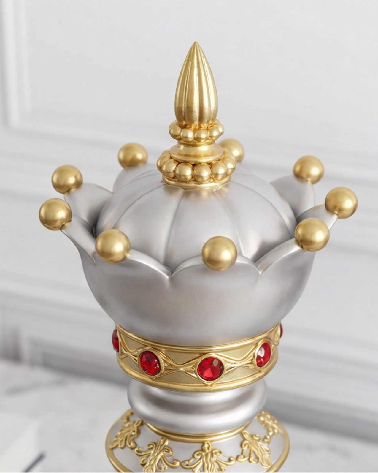 Imperial Crown Decorative Chess Queen - Grey
