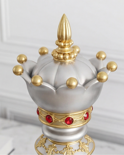 Imperial Crown Decorative Chess Queen - Grey