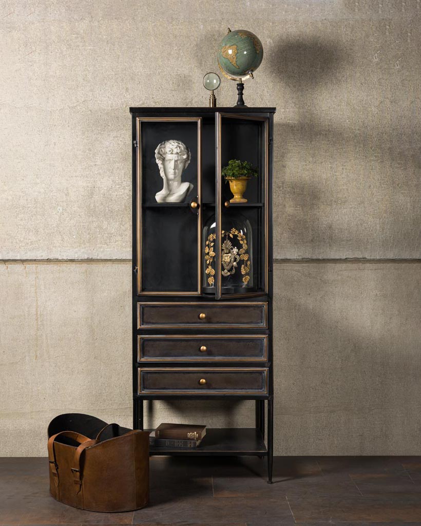 Roane Display Cabinet with Three Drawers