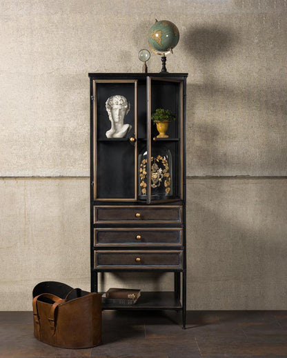 Roane Display Cabinet with Three Drawers
