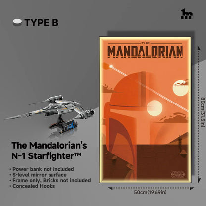 Wall Display frame for LEGO® STAR WARS™ 75442 The Mandalorian's N1 Starfighter™