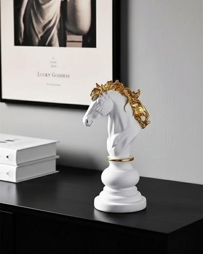 Knight Oversized Chess Piece - White