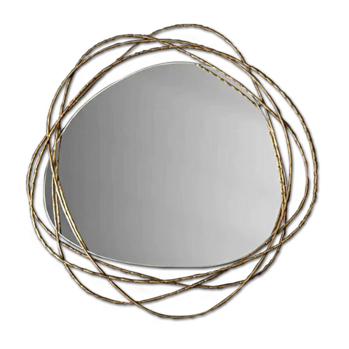 Designer Modern Metal Tube Decorative Wall Mirror