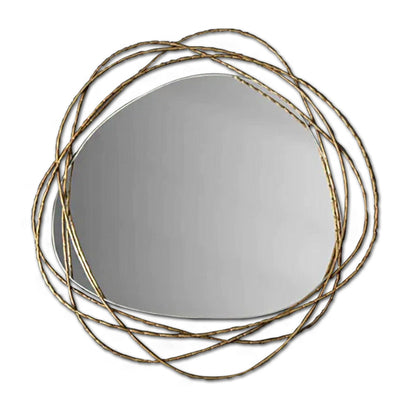 Designer Modern Metal Tube Decorative Wall Mirror