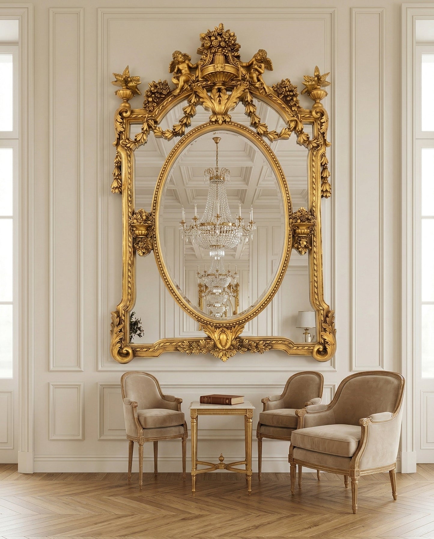 Victorian Cherub Grandeur Mirror