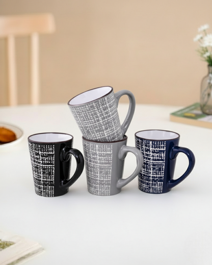 City Sketch Ceramic Coffee Mug - Set Of 4