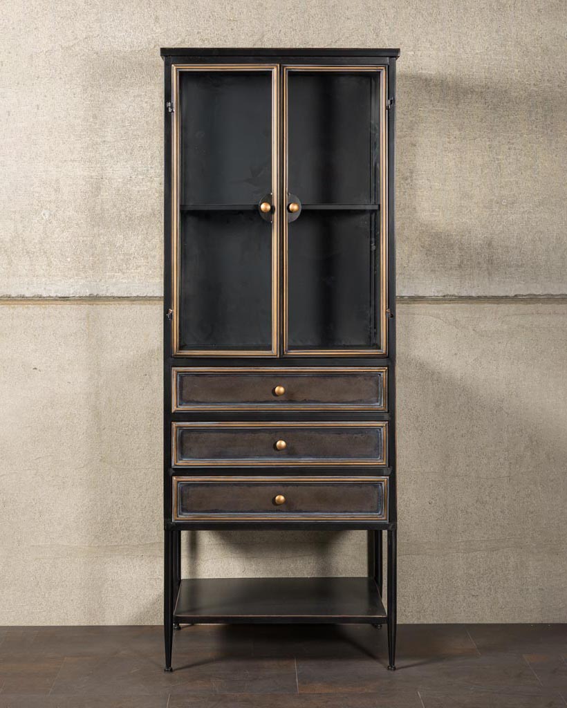 Roane Display Cabinet with Three Drawers