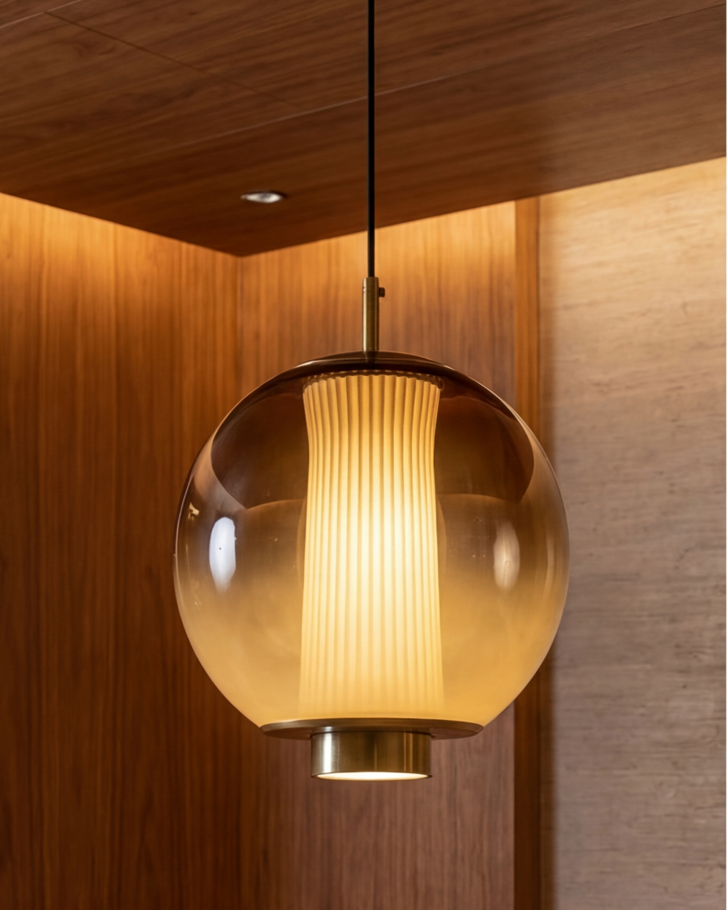 Glow Orb LED Pendant Light - Amber