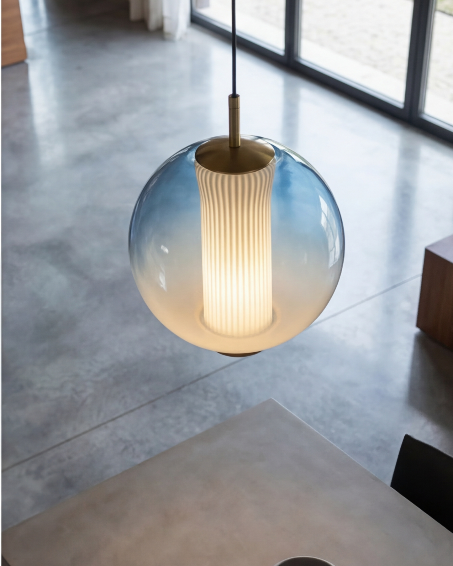 Glow Orb LED Pendant Light - Blue