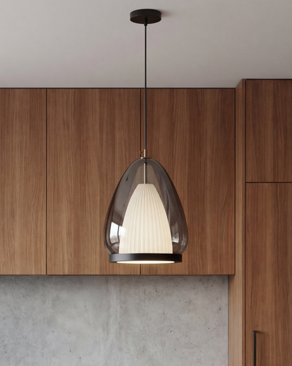 Modern Prism Drop Pendant Light - Smoke