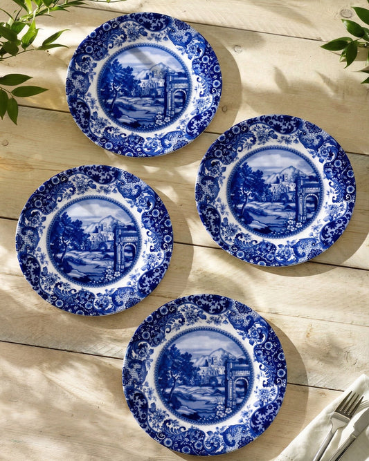 Roman Light Blue Quatre Plate