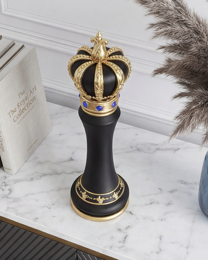 Imperial Crown Decorative Chess King - Black