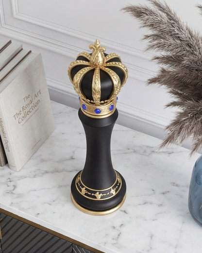 Imperial Crown Decorative Chess King - Black