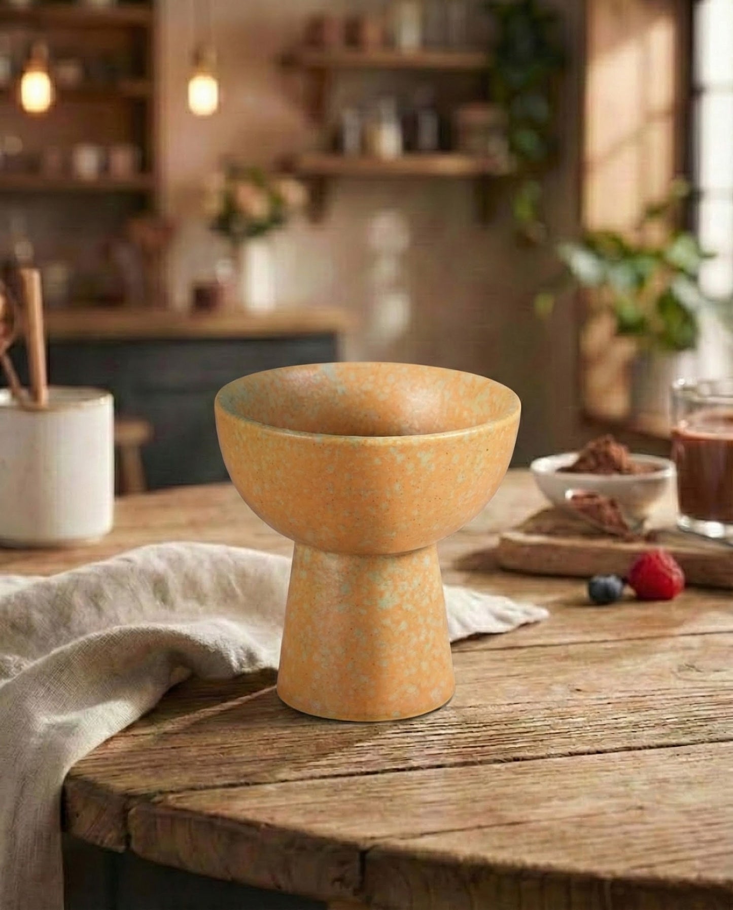 Golden Drift Matte Dessert Bowl