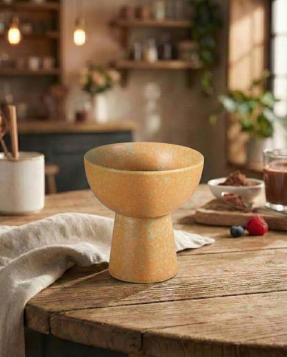 Golden Drift Matte Dessert Bowl