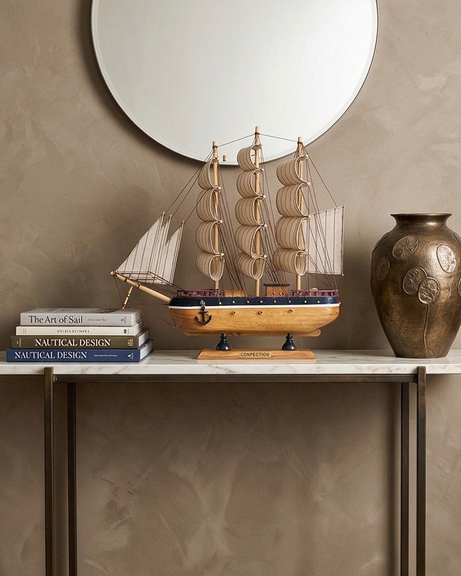 "The Gold Mariner" Wooden Decorative Ship