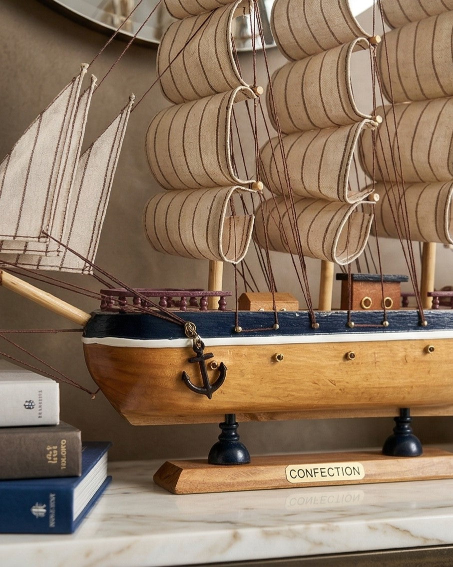 "The Gold Mariner" Wooden Decorative Ship