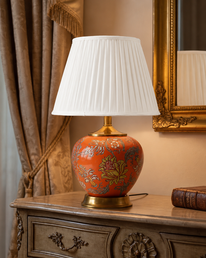 Traditional Floral Ceramic Table Lamp