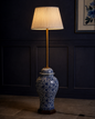 Floral Harmony Temple Jar Floor Lamp