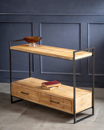 Rustic Haven Storage Table