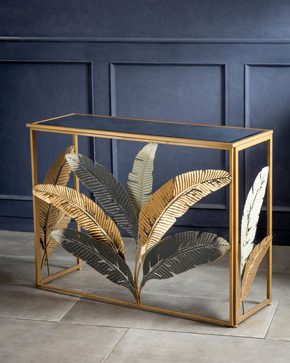 Luxe Palm Harmony Console Table