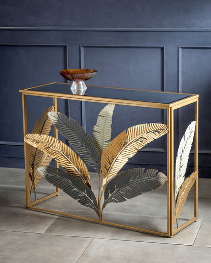 Luxe Palm Harmony Console Table