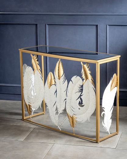 Ivory Plume Luxe Console Table