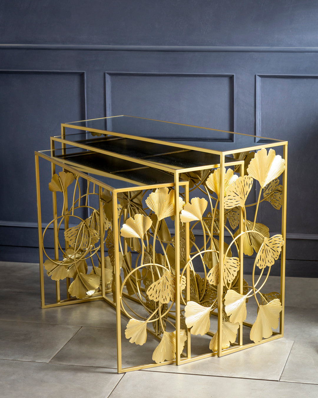 Gilded Petal Console Table - Large