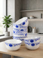 Blue Floral Motif Hand Painted Katori - 1 Pisce
