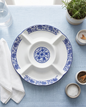 Royal Blue Floral Chip & Dip Platter