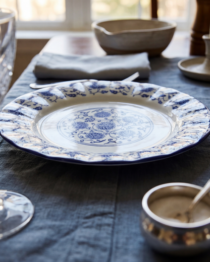 Royal Blue Floral Classic Serving Platter