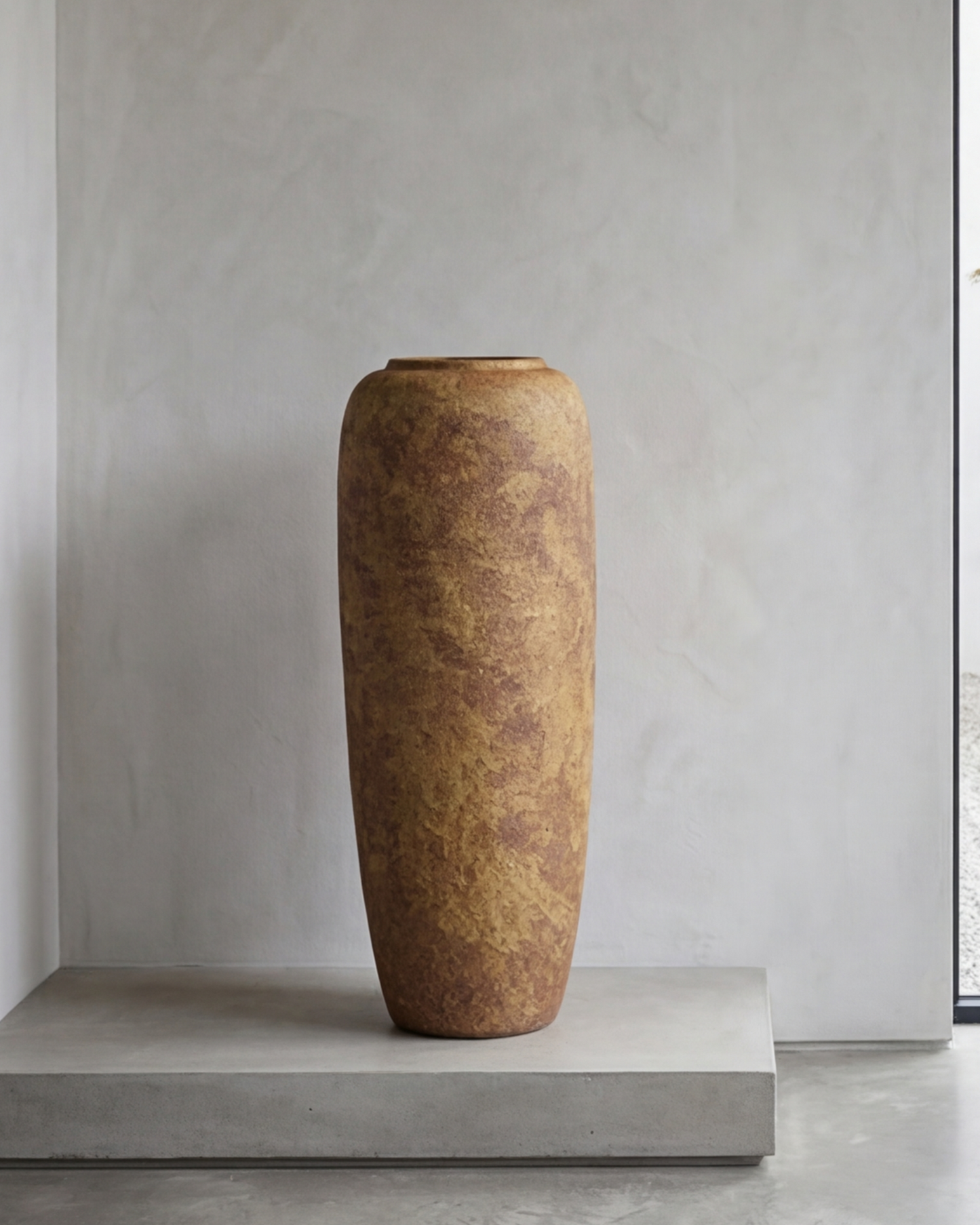 Rustic Earth Tone Floor Vase - Small