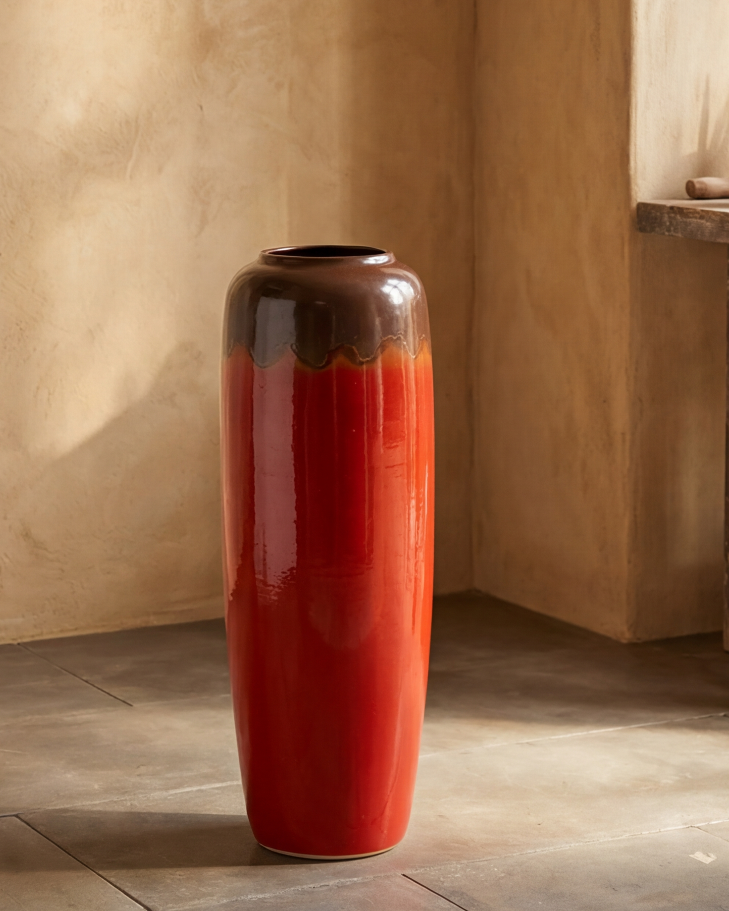 Crimson Ombre Floor Vase - Small