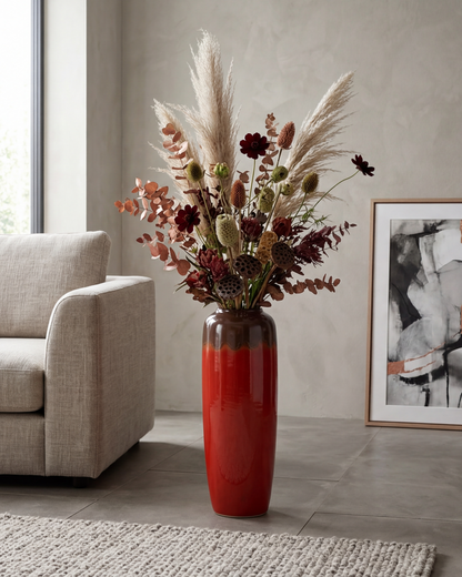 Crimson Ombre Floor Vase - Small