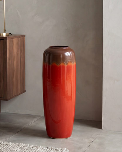 Crimson Ombre Floor Vase - Small