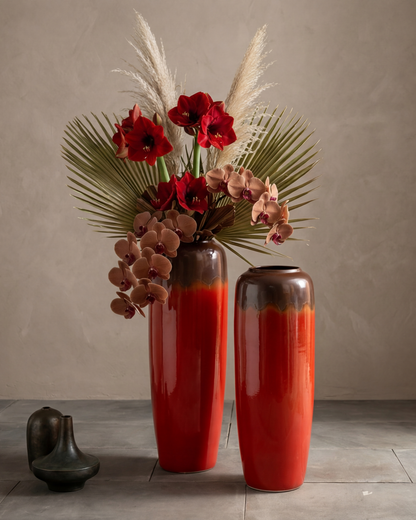 Crimson Ombre Floor Vase - Large