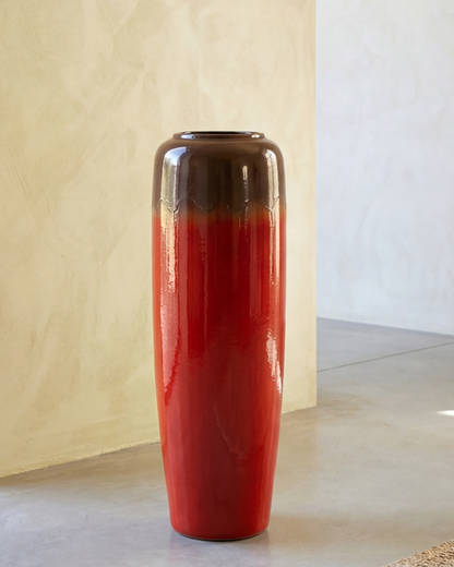 Crimson Ombre Floor Vase - Large