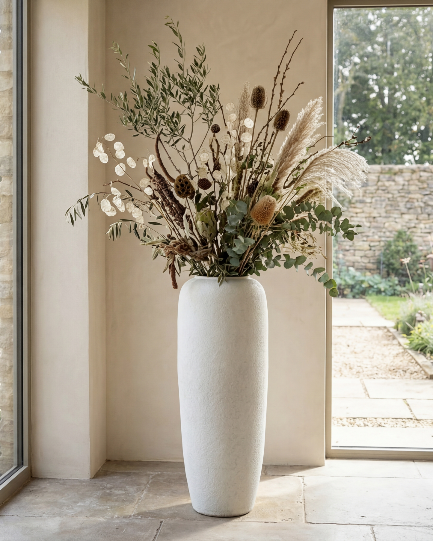 Pebble Finish Designer Floor Vase - Small