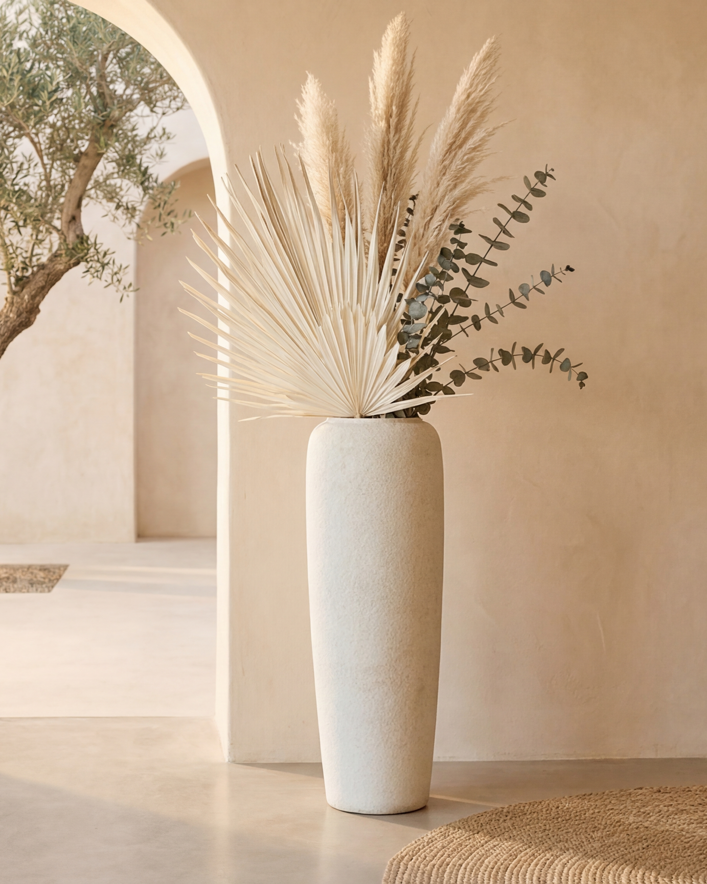 Pebble Finish Designer Floor Vase - Large