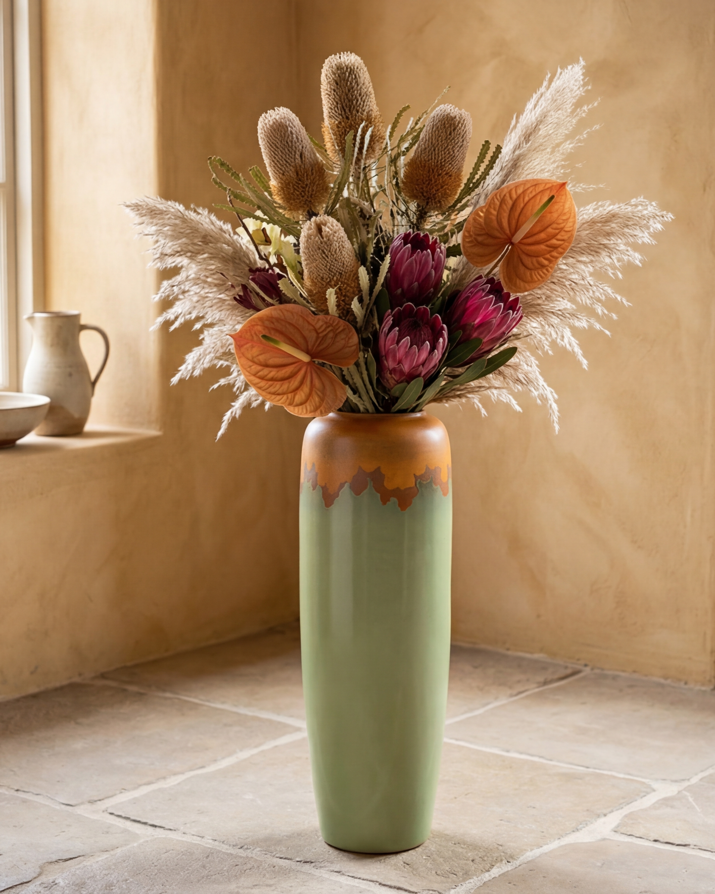 Verdant Harmony Floor Vase - Large