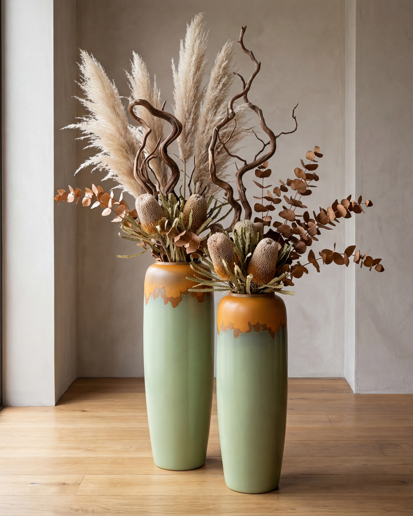 Verdant Harmony Floor Vase - Small